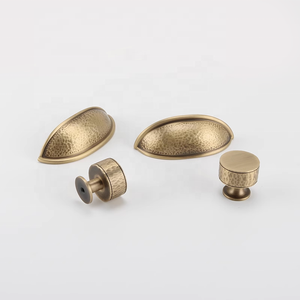 Hot Sale Shell <strong>Style</strong> Knurled <strong>Antique</strong> Brass Handle Kitchen Cabinet Handles <strong>Drawer</strong> Pulls and <strong>Knobs</strong> - Product Image 2