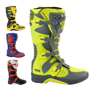 Botas de Motocross de Alta Calidad hasta la Rodilla con Cierre de Cremallera y Forro de Cuero Genuino para Uso en Cross-Country - Product Image 1