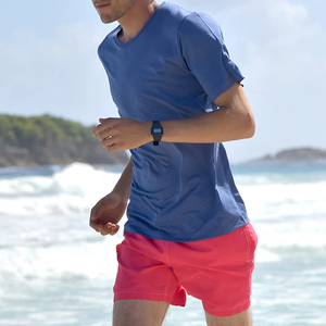 Cantidad mínima de pedido: Camiseta informal de manga larga con estampado playero y logotipo, camiseta personalizada de algodón transpirable para hombre - Product Image 2