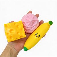 Ensemble de jouets sensoriels ASMR à presser et à faire craquer, en forme de légumes, fraises, fromages et bananes, doux et moelleux, de l'entrepôt américain