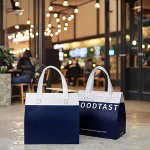 Bolsa Térmica Aislante Desechable de Polipropileno No Tejido con Logotipo Personalizado para Llevar Comida, Pasteles, Pizza, Comida Rápida, Entrega a Domicilio - Product Image 1