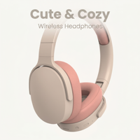 Casque sans fil P2961, confortable et élégant, avec coussinets en mousse à mémoire de forme, casque Bluetooth avec micro pour la musique et les appels