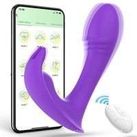 Dispositif de masturbation invisible portable pour femmes adultes avec télécommande sans fil, stimulation à double choc à 10 vitesses