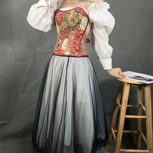 Corsé de mujer debajo del busto, entrenador de cintura, corsé de carpeta de <span class=keywords><strong>pecho</strong></span>, corsé Sexy Floral de talla grande para mujer - Product Image 1