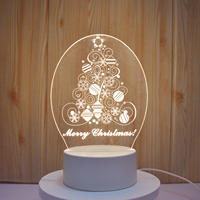Nouvelles lampes de table en acrylique LED personnalisées avec photo créative, illusion 3D, anime, base pour lampes de table, décoration de Noël pour enfants, lumières de nuit