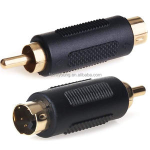 S-video-<span class=keywords><strong>Adaptador</strong></span> de Cable macho a <span class=keywords><strong>RCA</strong></span> macho, <span class=keywords><strong>Mini</strong></span> Din, 4 pines, cambio de género, acoplador, <span class=keywords><strong>Adaptador</strong></span> de Audio para DVD, DSS, HDTV - Product Image 1
