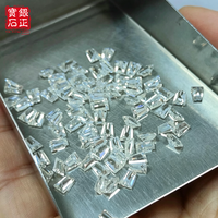 Moissanite VVS taille baguette conique petite taille, couleur D, passe le testeur de diamant, pierre de moissanite en vrac pour la fabrication de bijoux