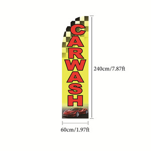 Sẵn sàng để tàu duy nhất hai mặt 60*240cm rửa xe lông cờ kinh doanh tiếp thị quảng cáo thiết bị hiển thị không thấm nước - Product Image 6