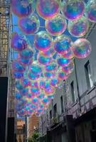 Grande boule miroir réfléchissante en PVC à double couche, arche gonflable géante, décoration d'événement, tente, ballon, globe à neige pour ballon DLGZG