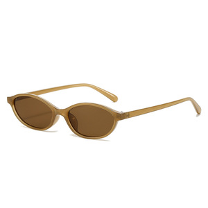Lunettes de soleil de luxe pour femme, monture ovale intégrale de haute qualité, protection UV400, verres transparents légers, couleurs acidulées - Product Image 3