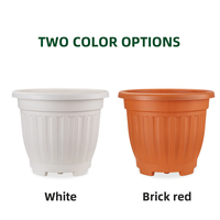 Pots de fleurs décoratifs de style romain de haute qualité pour l'intérieur et l'extérieur, avec trou de drainage, légers, durables, en matériau PP, 15-66L