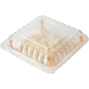 Wholesale 9" Custom Durable Clear PET Square <b>Plastic</b> Bakery Bread <b>Food</b> Packaging <b>Container</b> with Lid - Product Image 2