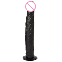 14 pulgadas Super larga gran Consolador negro pene grande sexo para las mujeres