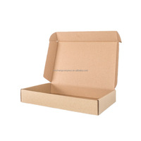Boîte pliante en carton ondulé en papier kraft, boîte d'emballage personnalisée, boîte à rabat en papier kraft, papier kraft
