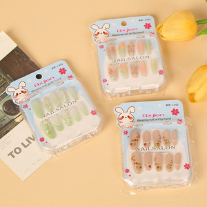 Pegatinas para uñas de longitud media con degradado, 24 piezas, listas para usar, para uso general - Product Image 2