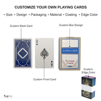 Fabrication professionnelle en gros cartes solitaires personnalisées 4 couleurs 300gsm papier doux au toucher boîte d'emballage jeu de poker