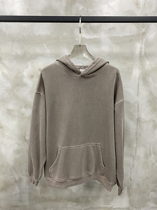 H5533 Manufacturer Wholesale Custom Heavyweight 440 Gsm 100% Cotton Acid Washed Hoodies Oversized Hoodies for Men - Product Image 4