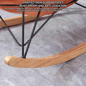 Ainopm Technology Modern Fabric Rocking Chair Matching <strong>Footstool</strong> <strong>Mid</strong> <strong>Century</strong> Art Deco Design Home Furniture Indoor Recliner - Product Image 6