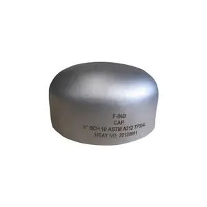 2 inch SCH10 ASTM A312 TP316l stainless steel pipe fitting cap