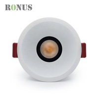 Petit Spot lumineux réglable 7W, 5W, plafond Anti-éblouissement, hôtel COB LED Spot encastré