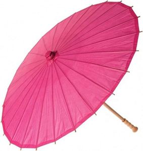 ร่มกระดาษแข็งแบบเรียบพร้อมโครงไม้ไผ่ - สำหรับงานแต่งงานและการป้องกันแสงแดดส่วนบุคคล ร่มงานแต่งงาน - Product Image 2