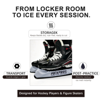 PUCKPROS Logo personnalisé - Protège-lames de patins de hockey sur glace imperméables en tissu éponge, utilisables et antidérapants, pour jeunes et adultes, vente en gros