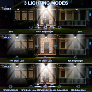 Risparmio energetico Super luminoso bianco freddo esterno IP65 412LED luce solare da giardino a 4 lati lampada da parete sensore di sicurezza - Product Image 3