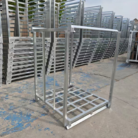 Étagère empilable en acier pour entrepôt, étagère à palettes empilable, capacité de charge de 1000 kg, étagère de stockage pliable pour le stockage de gros sacs et de cartons
