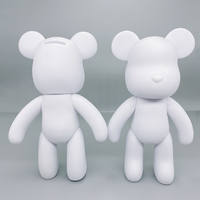 Fait à la main vente chaude résine fluide peinture créative bricolage peinture ours en peluche 18/23/33/53/73 CM ours fluide pour la maison décorations