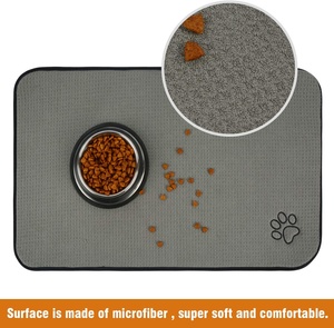 CF PFM02 Heißer Verkauf Anti-Rutsch-Tierfutter matte Rutsch feste Fütterung matte Hunden äpfe Bestickte Mikrofaser-Schüssel matte Wasser absorbieren der Hund - Product Image 4