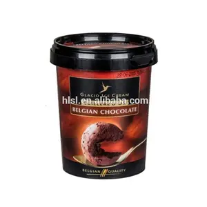 Recipiente de plástico gelado congelado de iml, recipiente para armazenar bolos de sobremesa, 16 oz