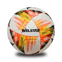Ballon de football Welstar jaune et blanc en cuir mousse PVC taille 5 poids officiel et ballon de football personnalisé pour l'entraînement au football