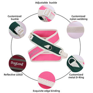 豪華な調節可能な犬用ハーネスヘビーデューティポリエステルメッシュ生地小型ペットXハーネス革新的なXデザインファッショナブル - Product Image 2