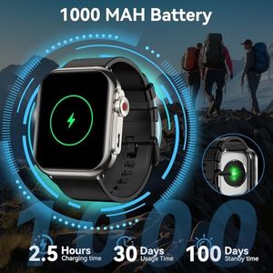 Smartwatch Uomo Donna in Plastica Magnetica Impermeabile IP68 con Oltre 120 Modalità Sportive, Batteria da 1000mAh, Autonomia di 100 Giorni, Monitoraggio del Sonno e della Frequenza Cardiaca 24/7 - Product Image 4