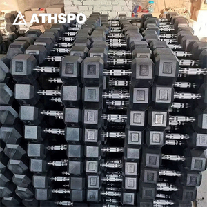 Bộ tạ tay cao su hình lục giác 10kg 15kg 20kg 25kg 30kg bán buôn, dụng cụ tập thể hình - Product Image 3