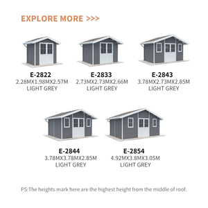 Có thể tháo rời WPC kim loại vườn đổ bền lưu trữ nhà kho prefab nhà gỗ nhà kho lưu trữ ngoài trời - Product Image 4