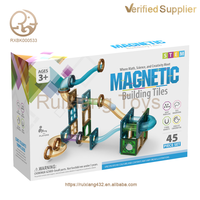 Juego de Construcción de Laberinto de Canicas de Colores Transparentes para Niños, Bloques de Construcción, Pista de Aprendizaje, Juguetes, Venta Directa de Fábrica