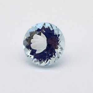 6.00Cts Natural Redondo Corte brillante Aguamarina Piedra preciosa Calidad AAA Azul - Product Image 1