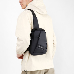 Men's Chest Bag Crossbody Multi Functional Outdoor Sports Leisure Travel Solid Color Coating Material X52026 - Product Image 2