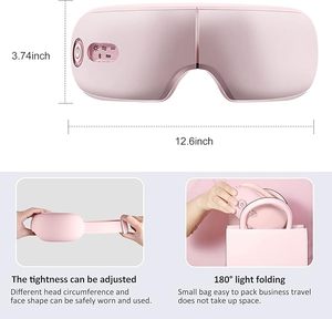 Heated Eye Massager <b>Bluetooth</b> Eye Comfort Goggles Warm Compress Massage Device for Office Travel - Product Image 4