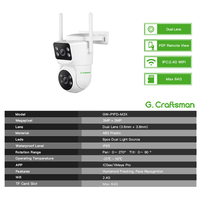 Cámara IP PTZ Inalámbrica WIFI Gcraftsman GW-P1FD-M3X con Seguimiento Automático de Personas, Seguridad para el Hogar, Audio Bidireccional, Ranura para Tarjeta SD, Aplicación ICSEE XMEYE