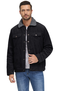 Fabricant de vêtements Vestes d'hiver en velours côtelé pour hommes en coton rembourré, vente en gros épaissir polaire doublure hommes manteaux en velours côtelé personnalisé OEM - Product Image 5