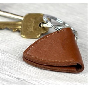 Estuche para púas de guitarra de cuero hecho a mano, llavero, bolsa de almacenamiento para púas de ukelele, accesorio para instrumentos. - Product Image 5