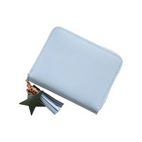 Portefeuilles personnalisés en gros pour femmes Blossom, en PU, à fermeture ouverte, imperméables, mini, courts, en polyester