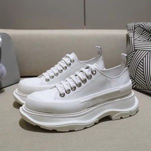 Zapatillas Deportivas de Plataforma con Cordones de Lona de Diseño de Lujo para Hombre y Mujer, Zapatillas Deportivas Ligeras de Verano en Blanco y Negro con Estampado de Grafiti - Product Image 2