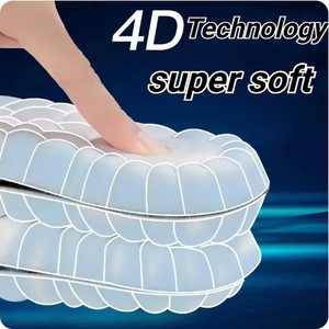 4D Massage <b>Shoes</b> Insoles Super <b>Soft</b> Latex Sports Insole for Feet Running Basket <b>Shoe</b> Sole Arch Support Orthopedic Inserts Unisex - Product Image 2