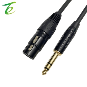สายไมโครโฟนแบบ XLR บาลานซ์ 1/4 นิ้ว รองรับไฟ 48V สำหรับมิกเซอร์ Cannon TRS ขนาด 6.5/6.35 มม. - Product Image 1