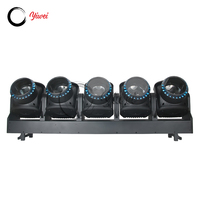 5 x 120W DMX512 IP33 Projecteur LED Beam à tête mobile avec anneau RGB pour DJ, concerts, événements scéniques, discothèques
