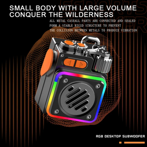 Caisson de basses K5 <span class=keywords><strong>Portable</strong></span> <span class=keywords><strong>Gamer</strong></span> Mini RGB BT5.4 Effet de lumière Haut-parleur sans fil en métal Durable pour la <span class=keywords><strong>promotion</strong></span> de la musique en plein air - Product Image 6