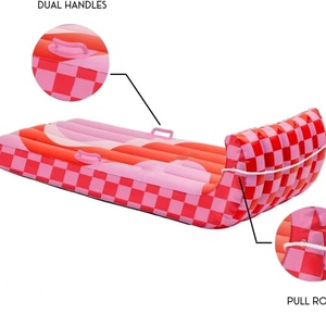 Toboggan gonflable en PVC avec deux poignées robustes 59*25.5*17 pouces pour 1-2 personnes, idéal pour les adultes, pour le plaisir des sports d'hiver - Product Image 3